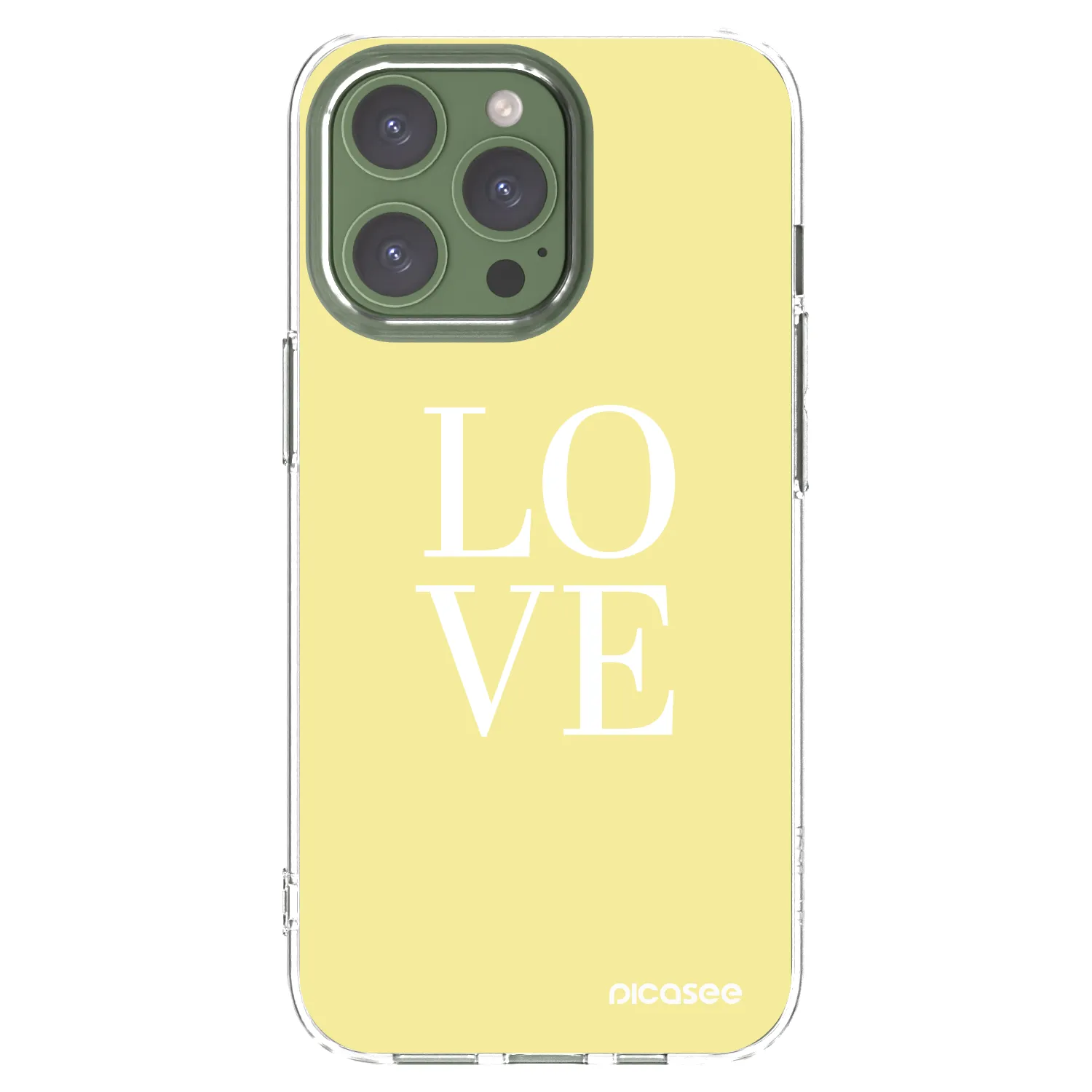 Silikónový prehľadný obal pre Apple iPhone 13 Pro - Love