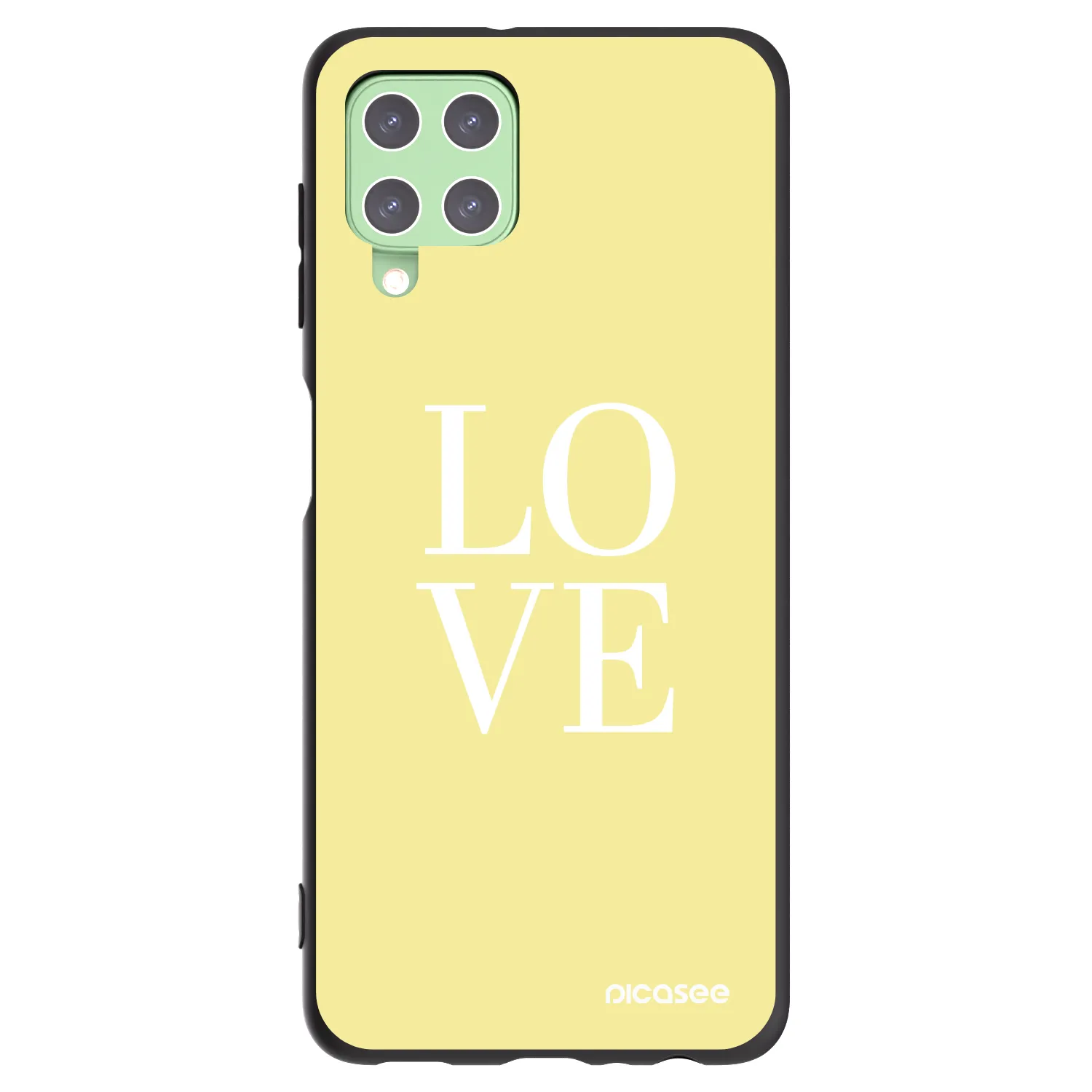 Picasee silikónový čierny obal pre Samsung Galaxy A22 A225F 4G - Love