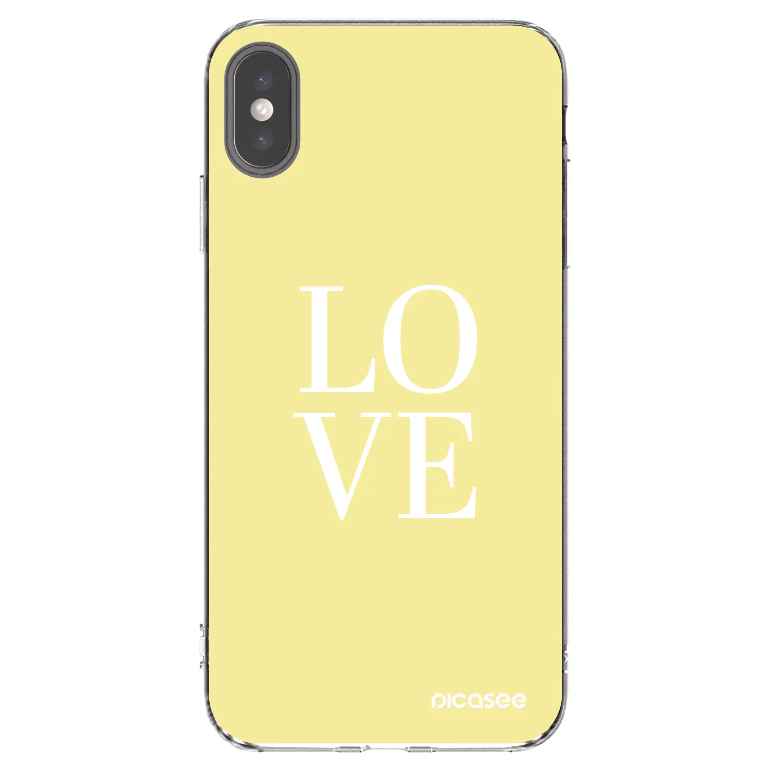 Silikónový prehľadný obal pre Apple iPhone XS Max - Love