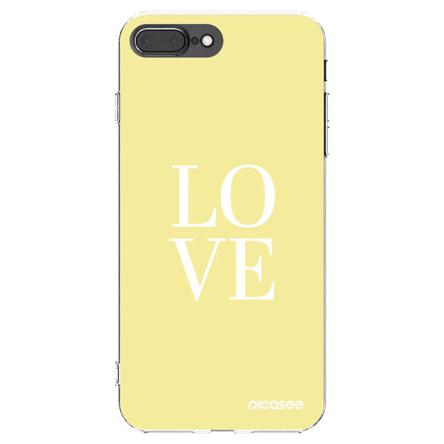 Picasee silikónový prehľadný obal pre Apple iPhone 7 Plus - Love