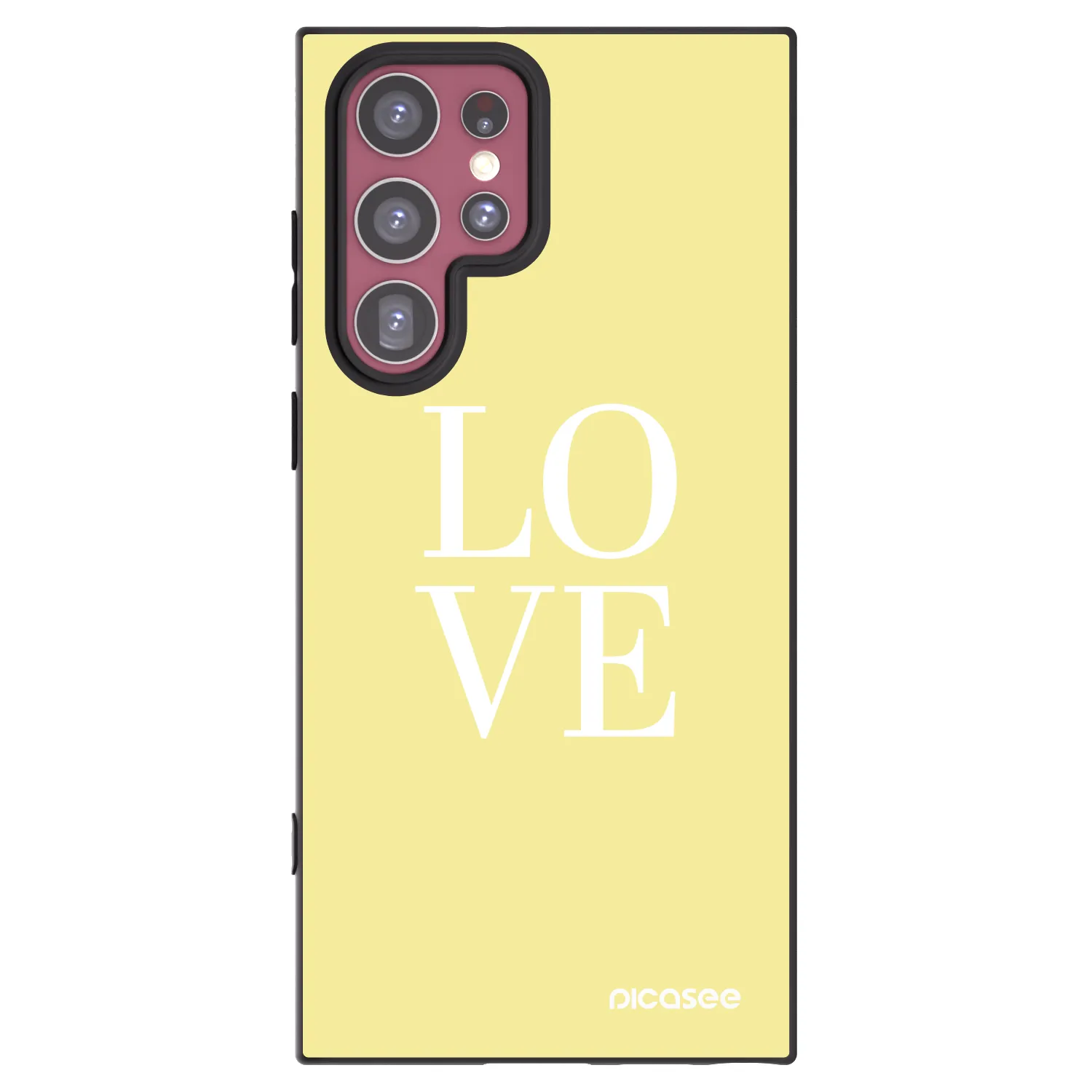 Picasee silikónový čierny obal pre Samsung Galaxy S22 Ultra 5G - Love