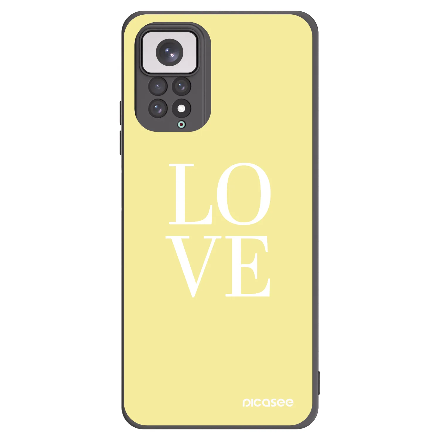 Silikónový čierny obal pre Xiaomi Redmi Note 11 - Love