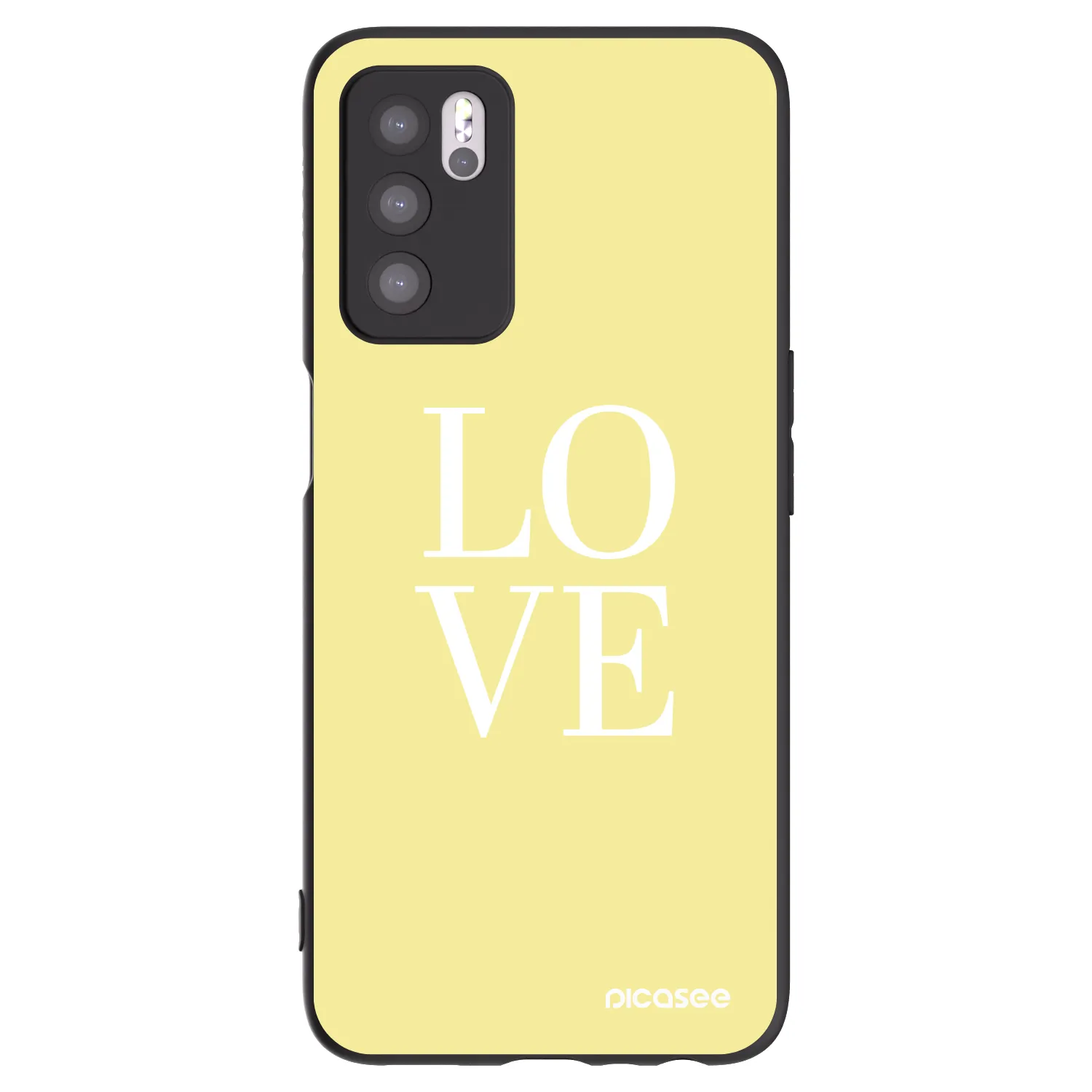 Picasee silikónový čierny obal pre OPPO A16s - Love