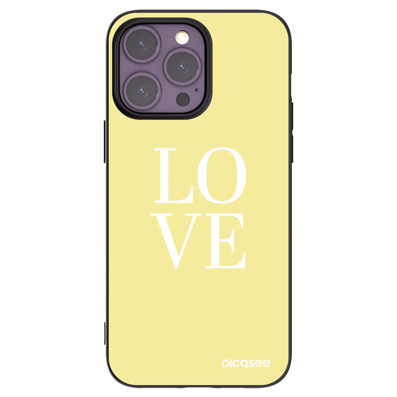 Picasee silikónový čierny obal pre Apple iPhone 14 Pro Max - Love