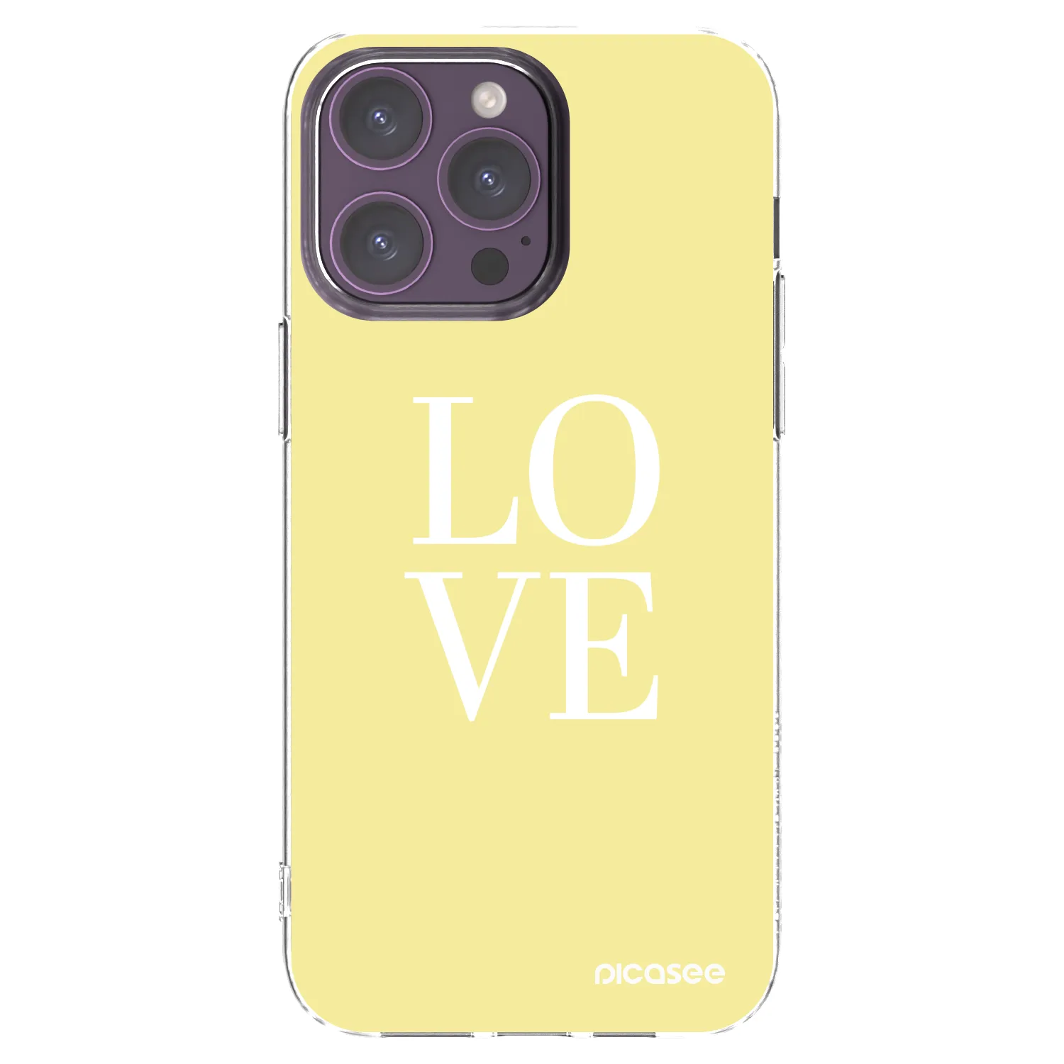 Picasee silikónový prehľadný obal pre Apple iPhone 14 Pro Max - Love