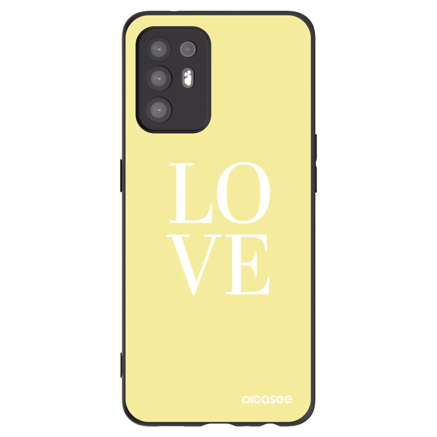 Picasee silikónový čierny obal pre OPPO A94 5G - Love