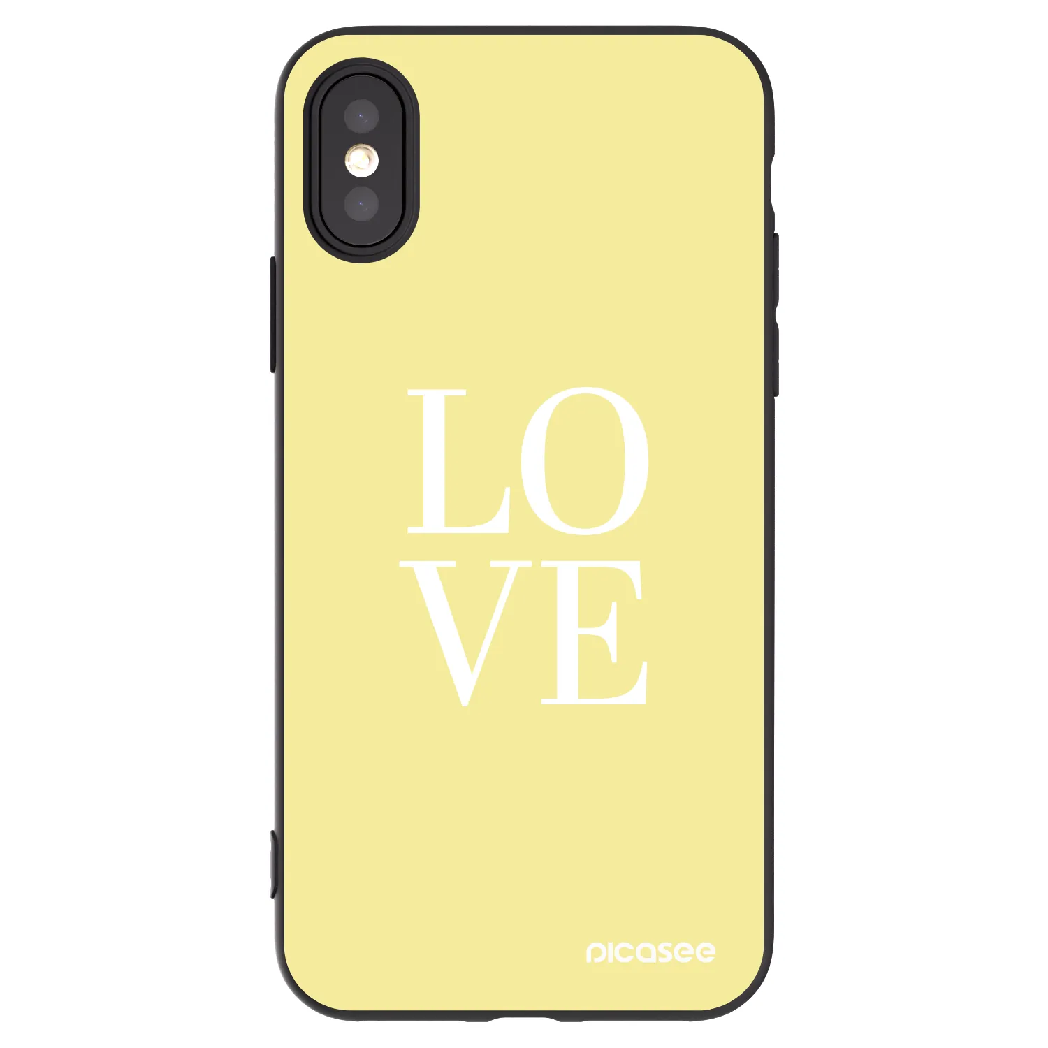 Silikónový čierny obal pre Apple iPhone X/XS - Love
