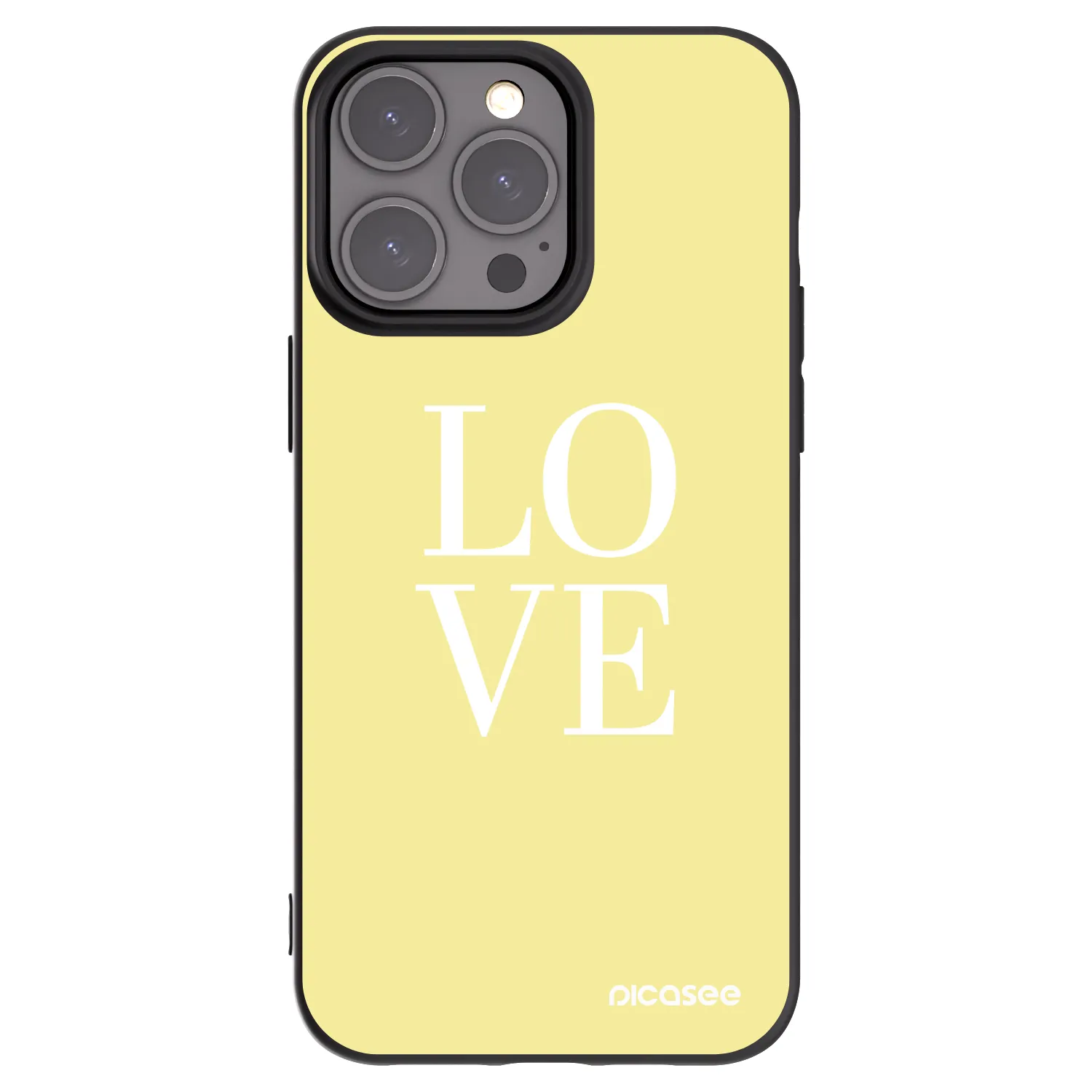 Picasee silikónový čierny obal pre Apple iPhone 15 Pro Max - Love