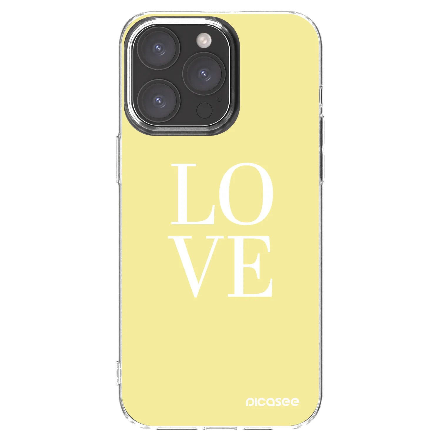 Picasee silikónový prehľadný obal pre Apple iPhone 15 Pro Max - Love