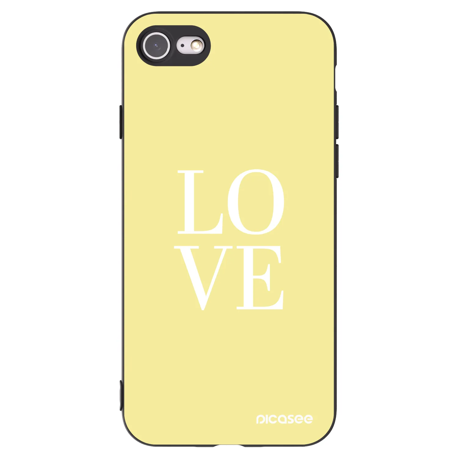Picasee silikónový čierny obal pre Apple iPhone 7 - Love