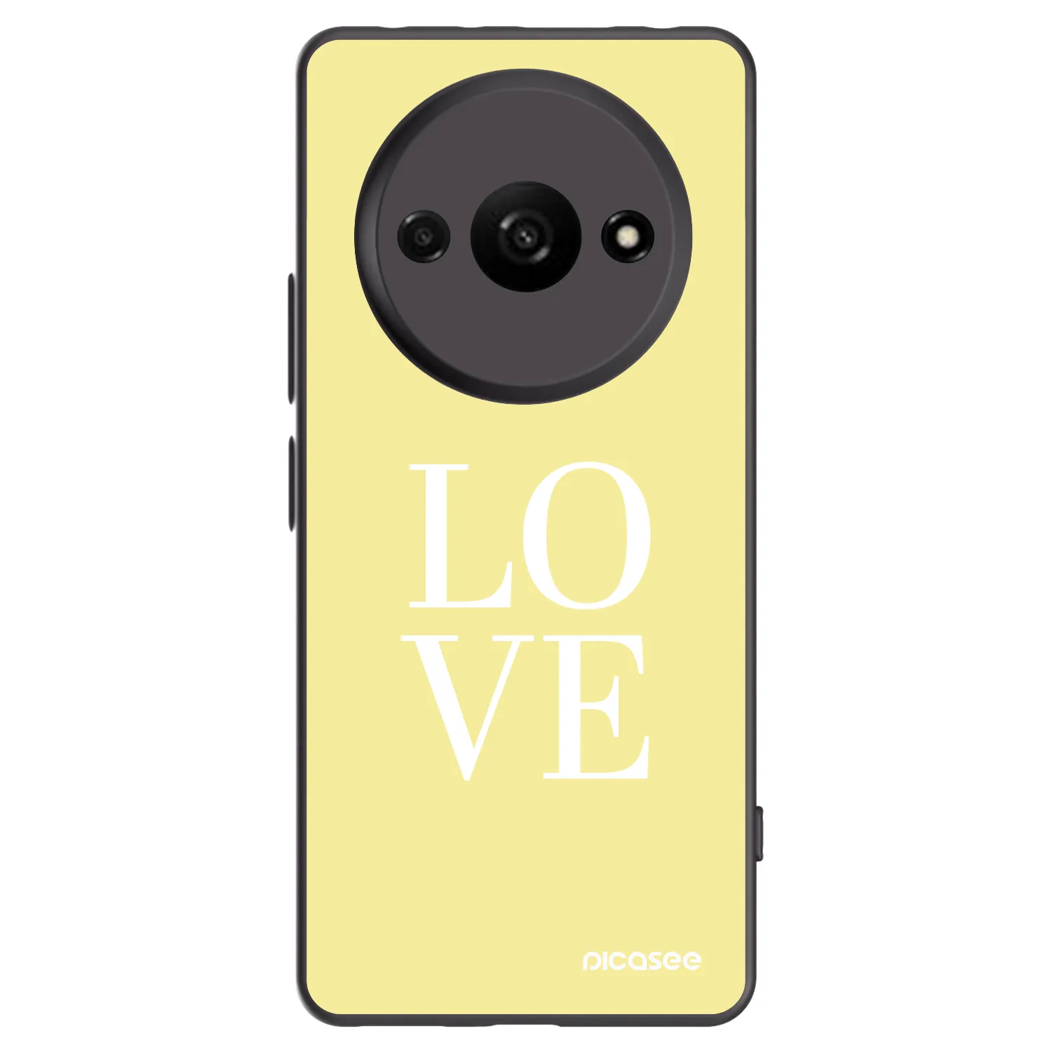 Silikónový čierny obal pre Xiaomi Redmi A3 - Love