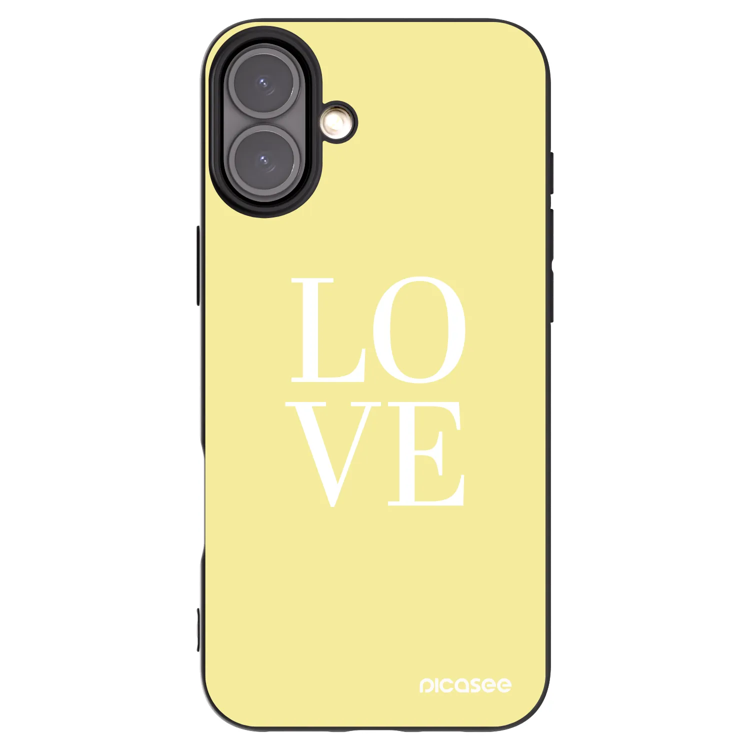 Picasee silikónový čierny obal pre Apple iPhone 16 Plus - Love