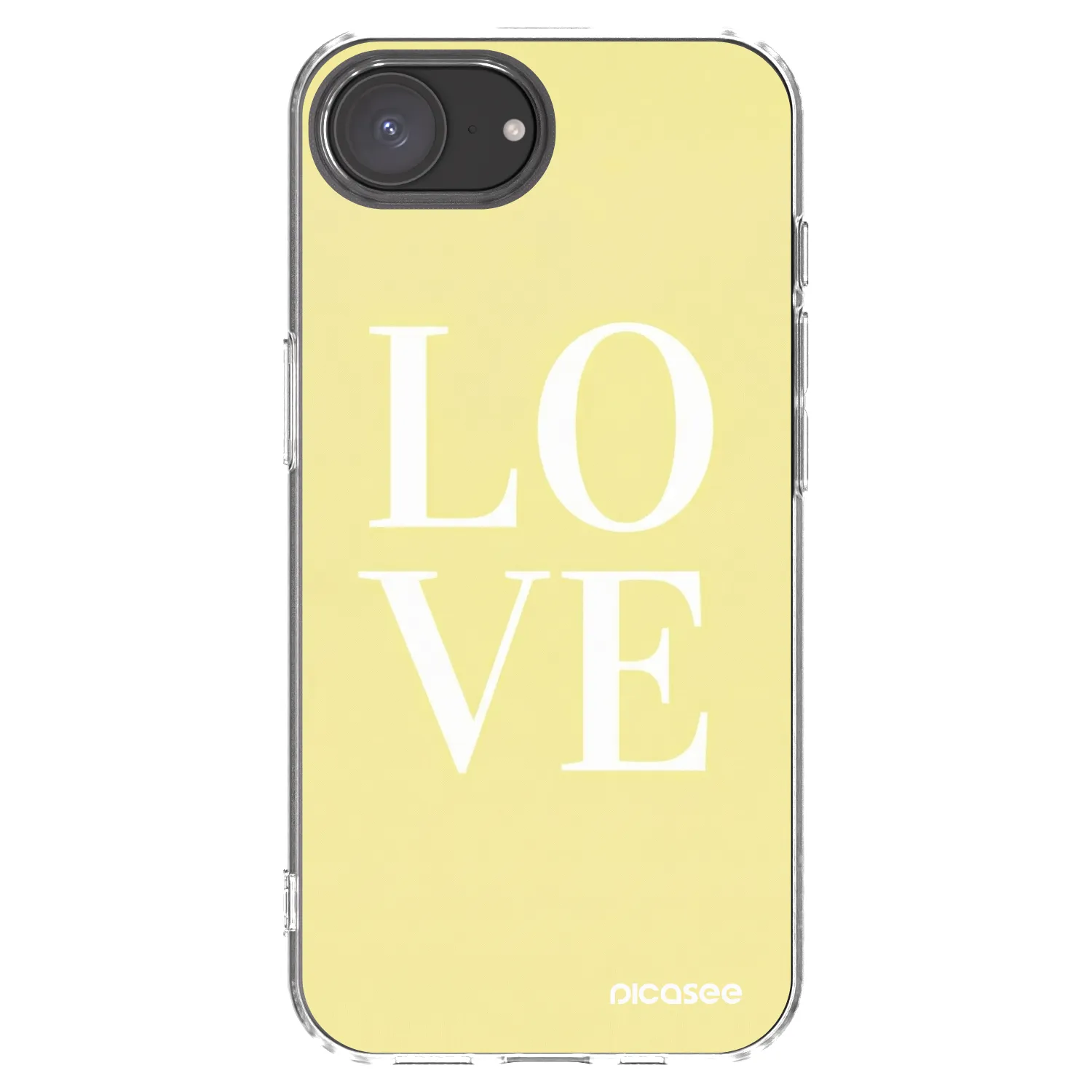 Picasee silikónový prehľadný obal pre Apple iPhone 16e - Love