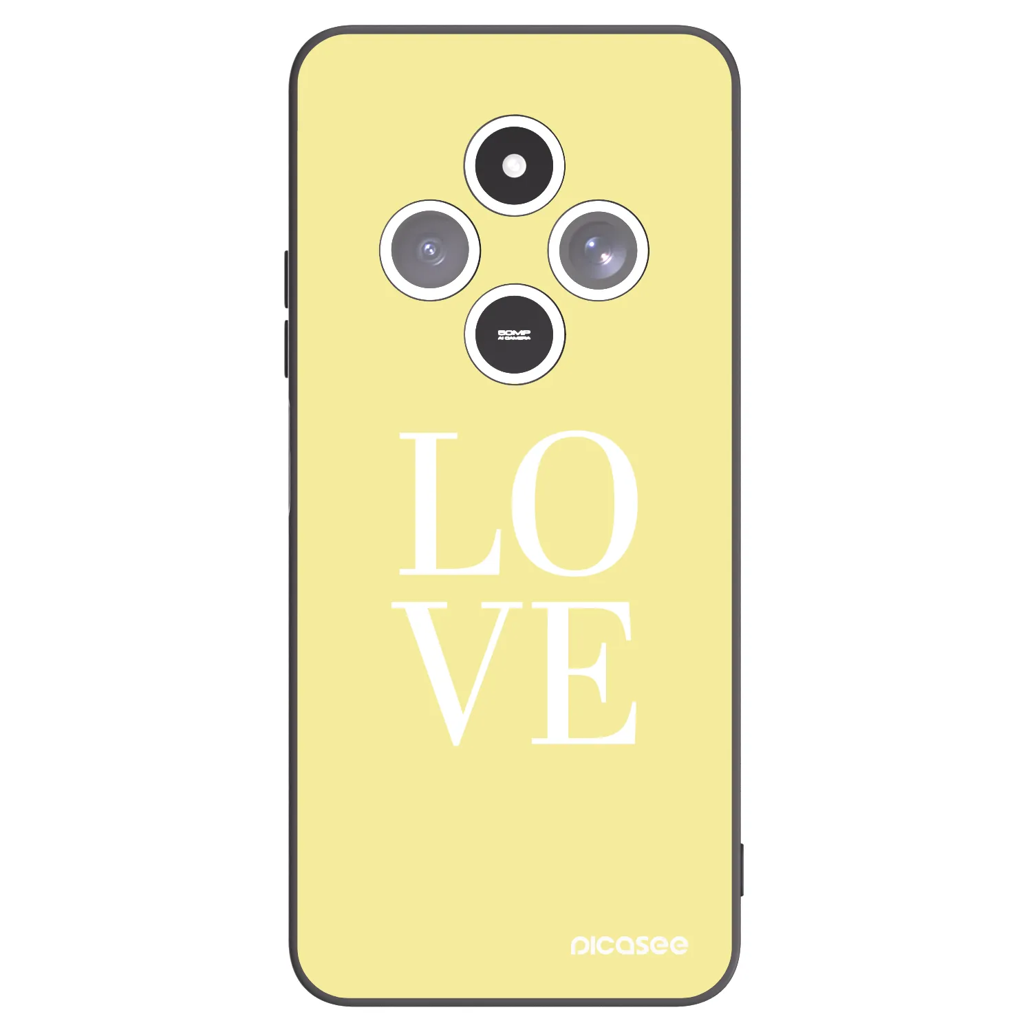 Silikónový čierny obal pre Xiaomi Redmi 14C - Love