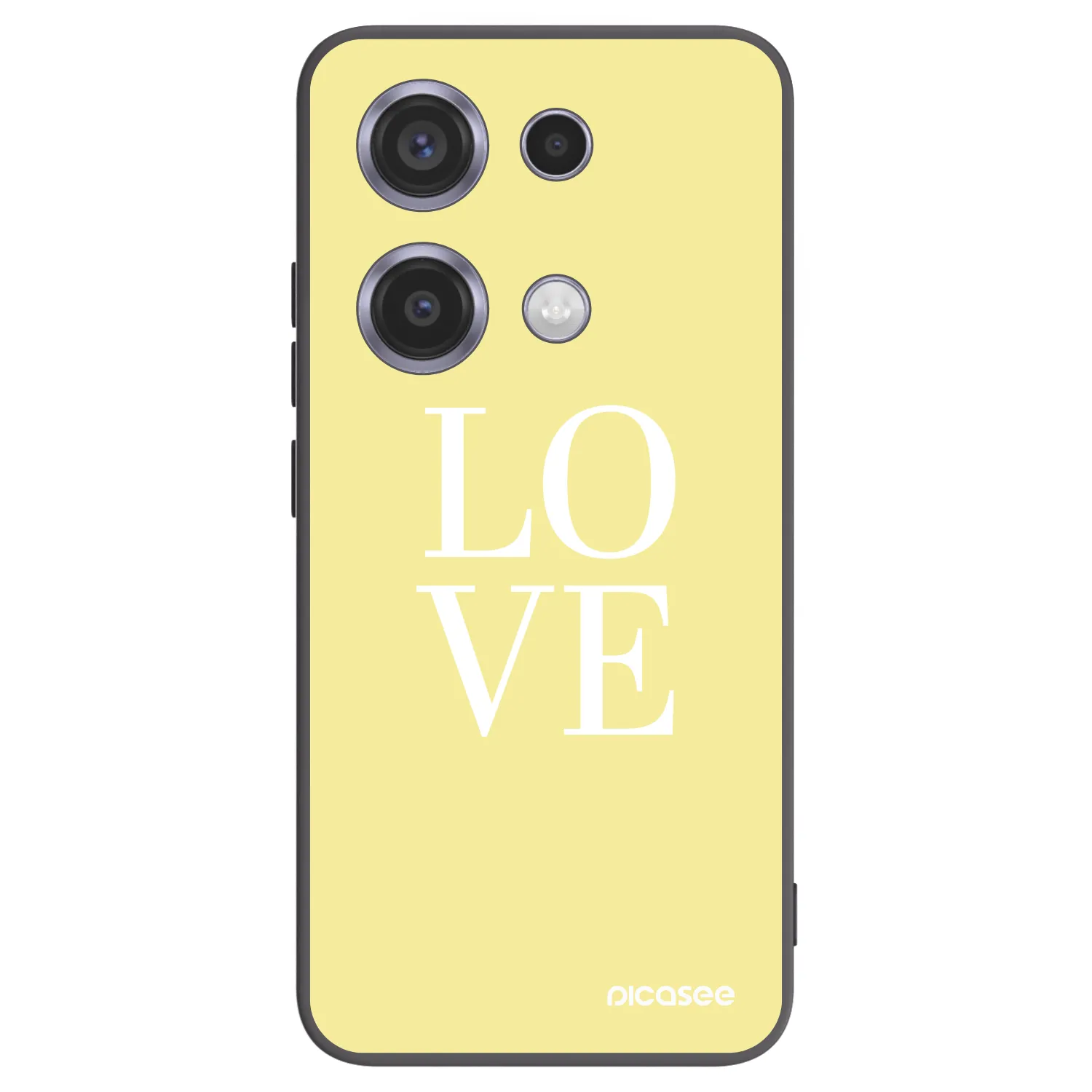 Silikónový čierny obal pre Xiaomi Redmi Note 14S - Love