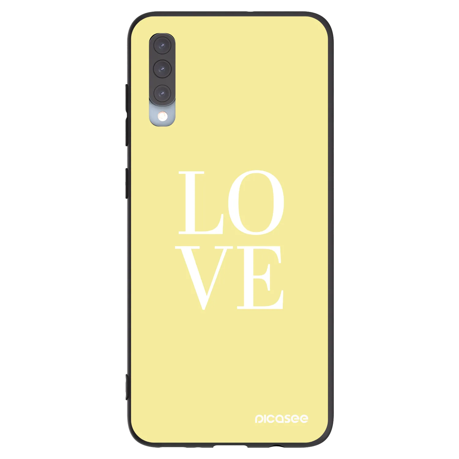 Picasee silikónový čierny obal pre Samsung Galaxy A70 A705F - Love