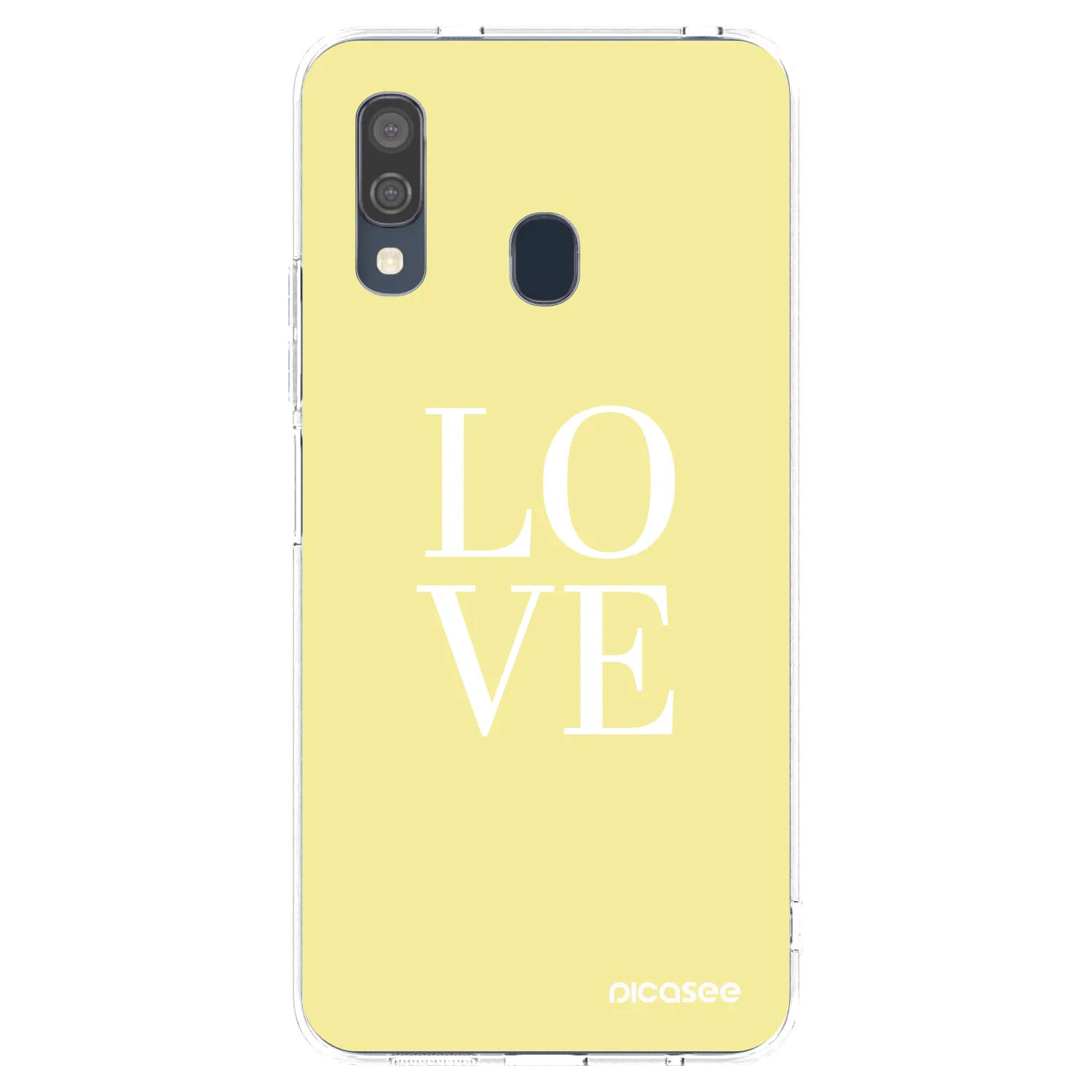 Picasee silikónový prehľadný obal pre Samsung Galaxy A40 A405F - Love