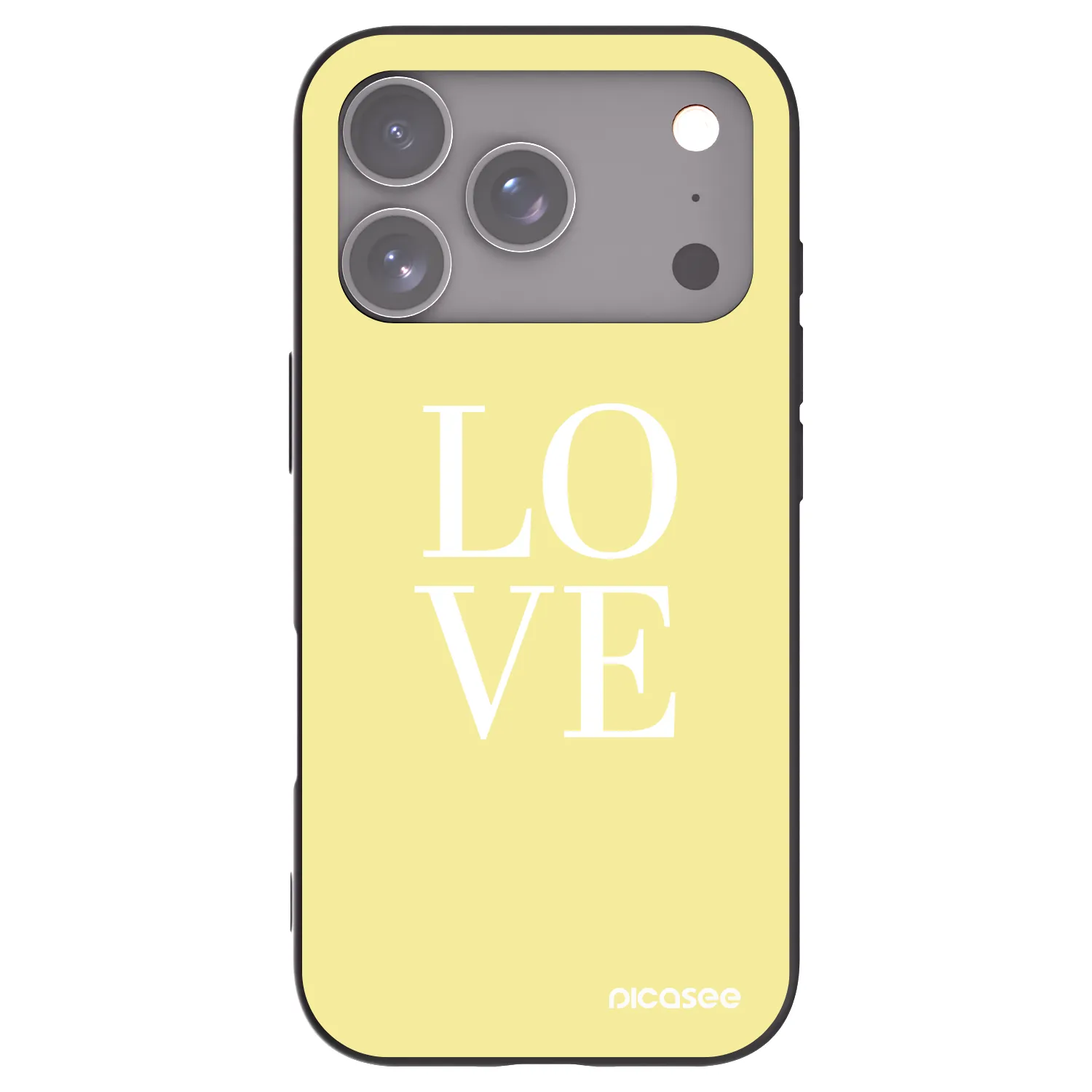 Picasee silikónový čierny obal pre Apple iPhone 18 Pro - Love