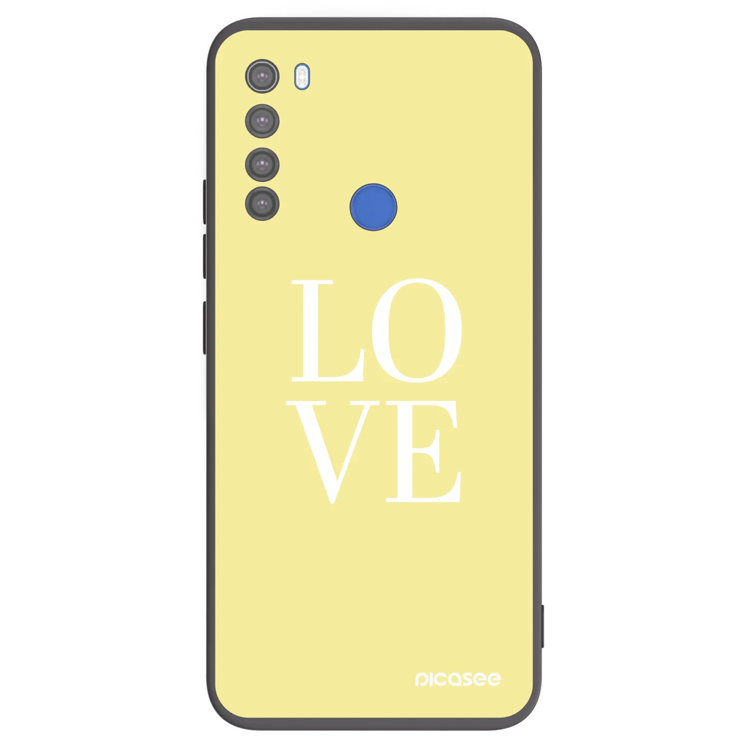 Picasee silikónový čierny obal pre Xiaomi Redmi Note 8T - Love