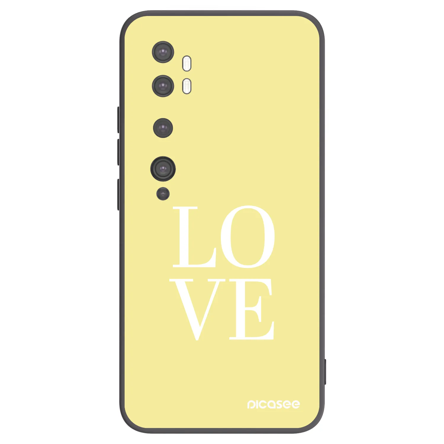 Picasee silikónový čierny obal pre Xiaomi Mi Note 10 (Pro) - Love