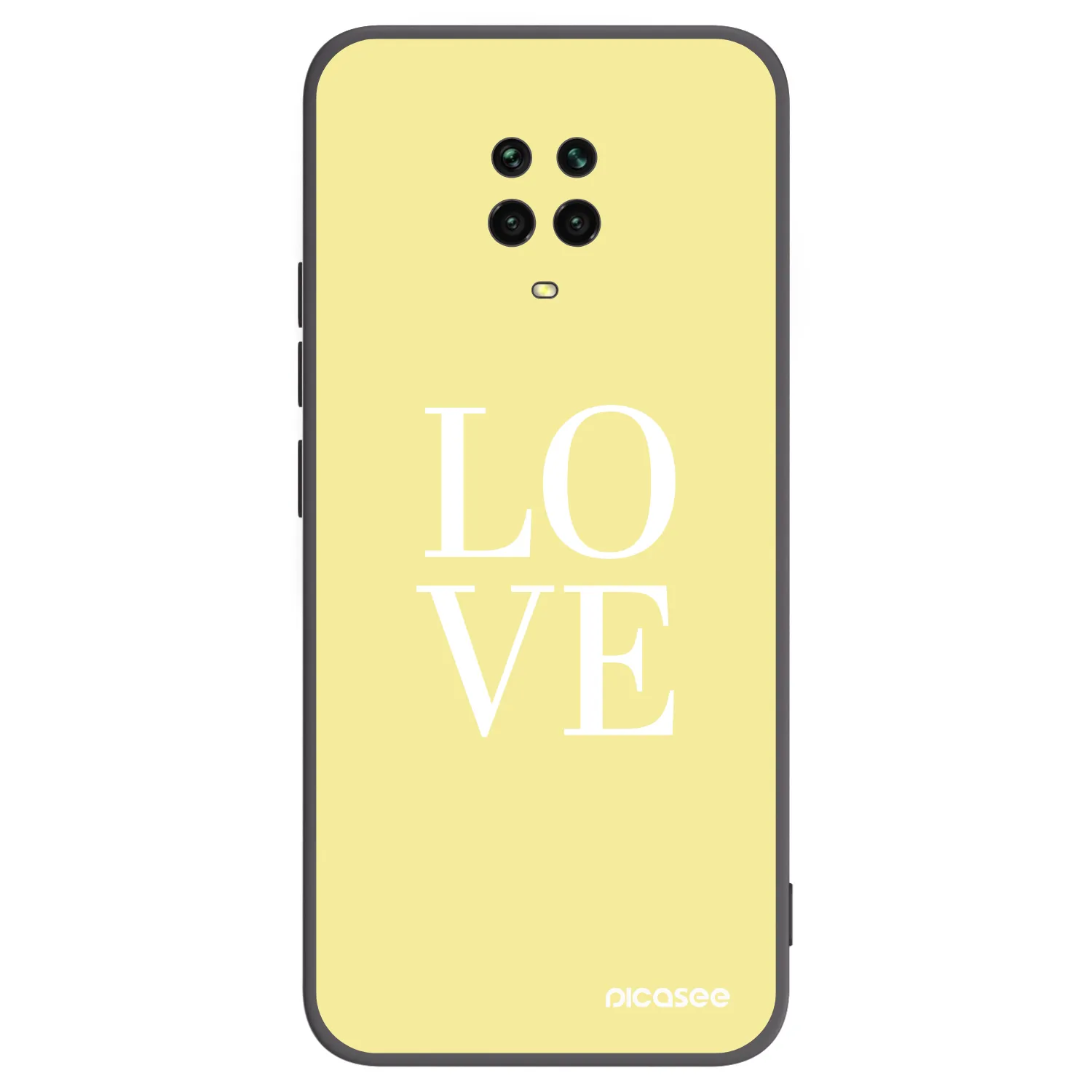 Silikónový čierny obal pre Xiaomi Redmi Note 9 Pro - Love