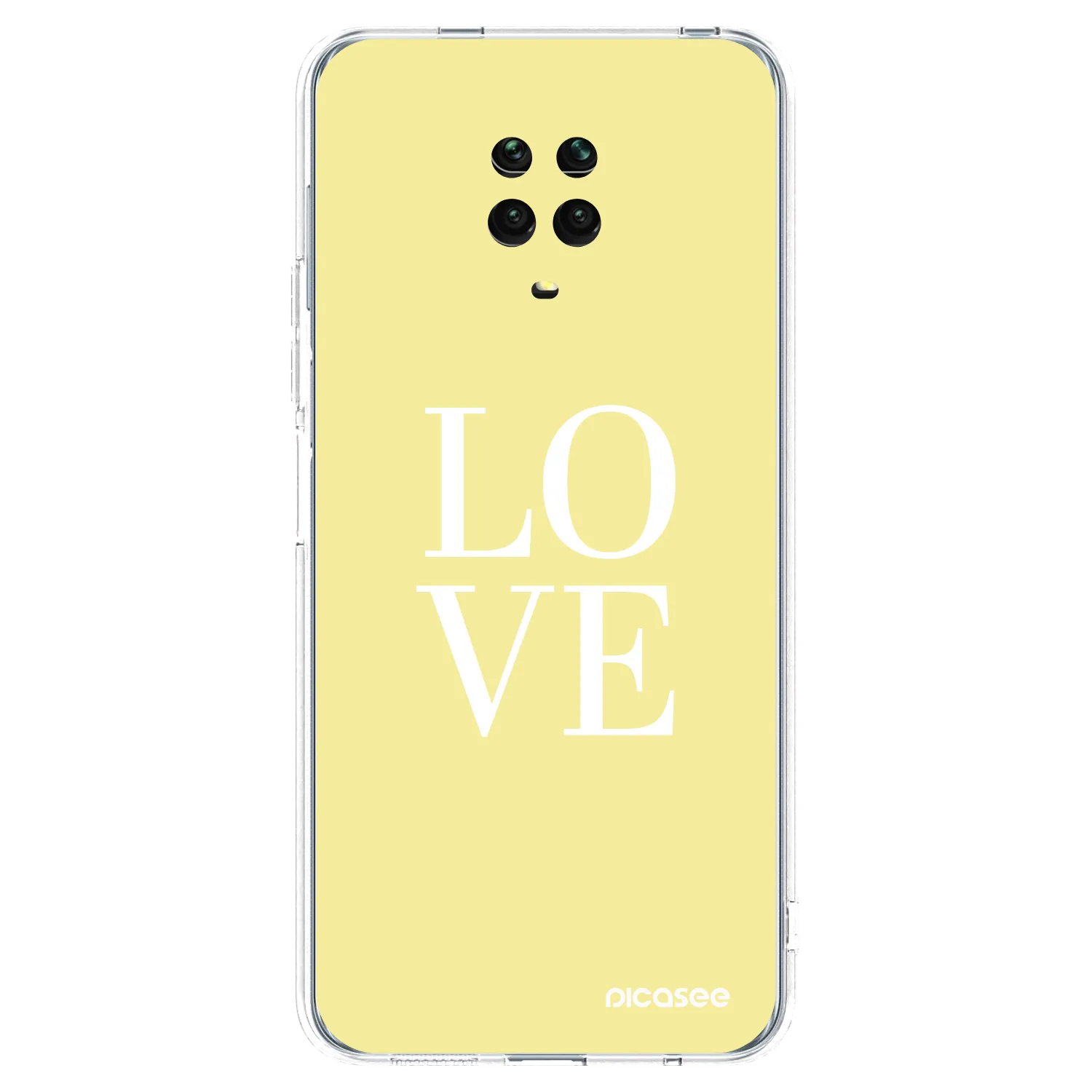Silikónový prehľadný obal pre Xiaomi Redmi Note 9S - Love