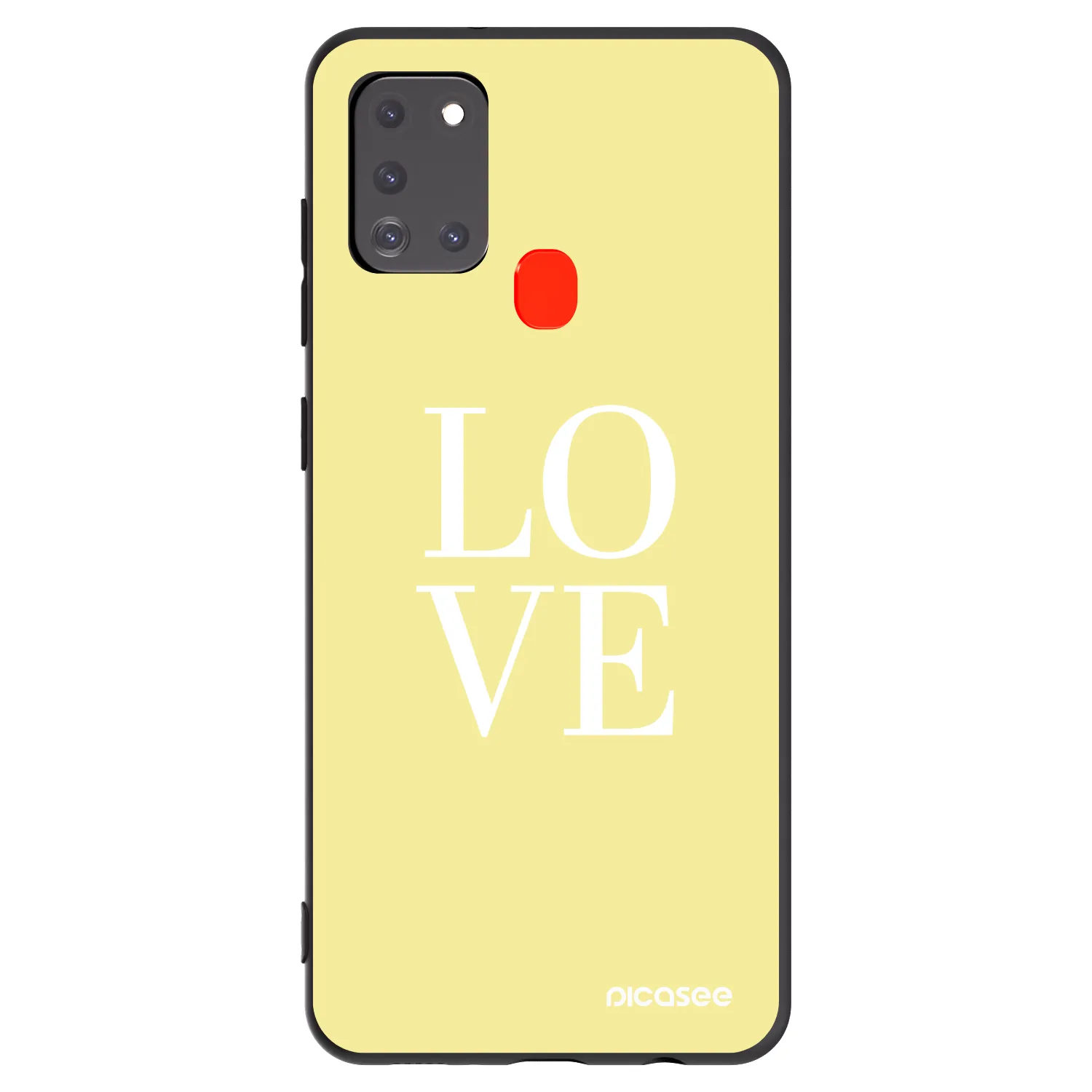 Picasee silikónový čierny obal pre Samsung Galaxy A21s - Love