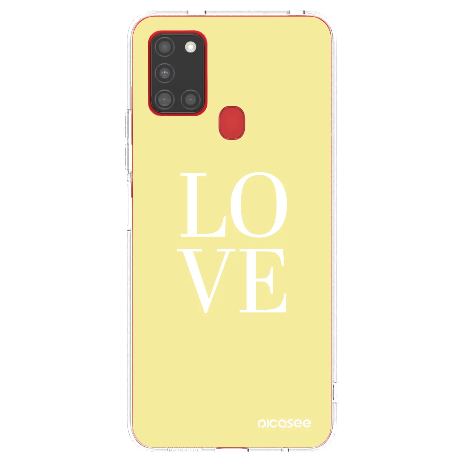 Picasee silikónový prehľadný obal pre Samsung Galaxy A21s - Love