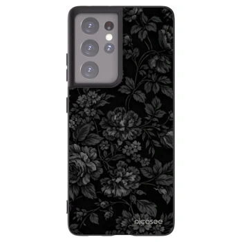 Picasee silikónový čierny obal pre Samsung Galaxy S21 Ultra 5G G998B - Dark Romance