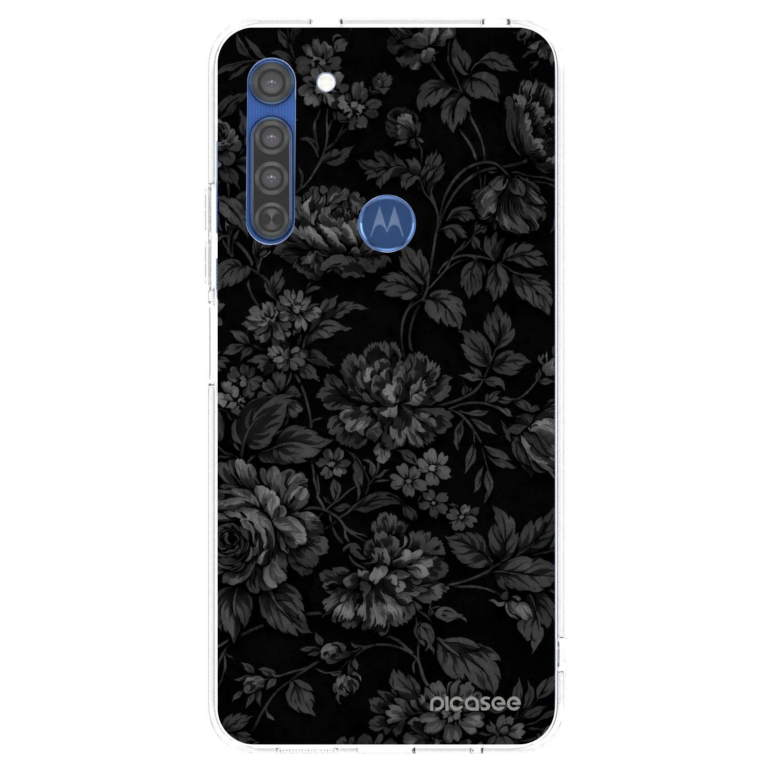 Picasee silikónový prehľadný obal pre Motorola Moto G8 - Dark Romance