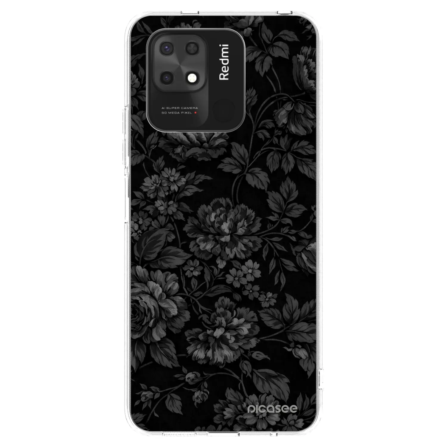 Silikónový prehľadný obal pre Xiaomi Redmi 10C - Dark Romance