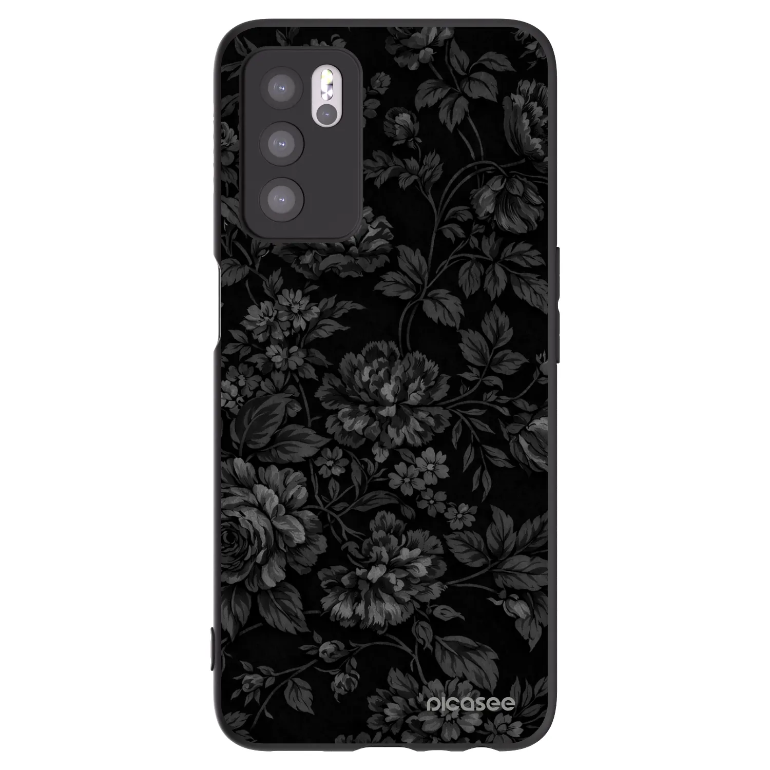 Picasee silikónový čierny obal pre OPPO A16s - Dark Romance