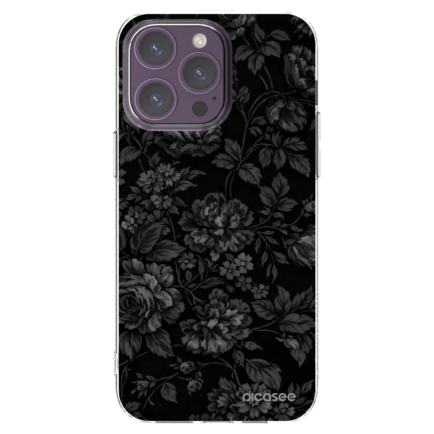 Picasee silikónový prehľadný obal pre Apple iPhone 14 Pro Max - Dark Romance