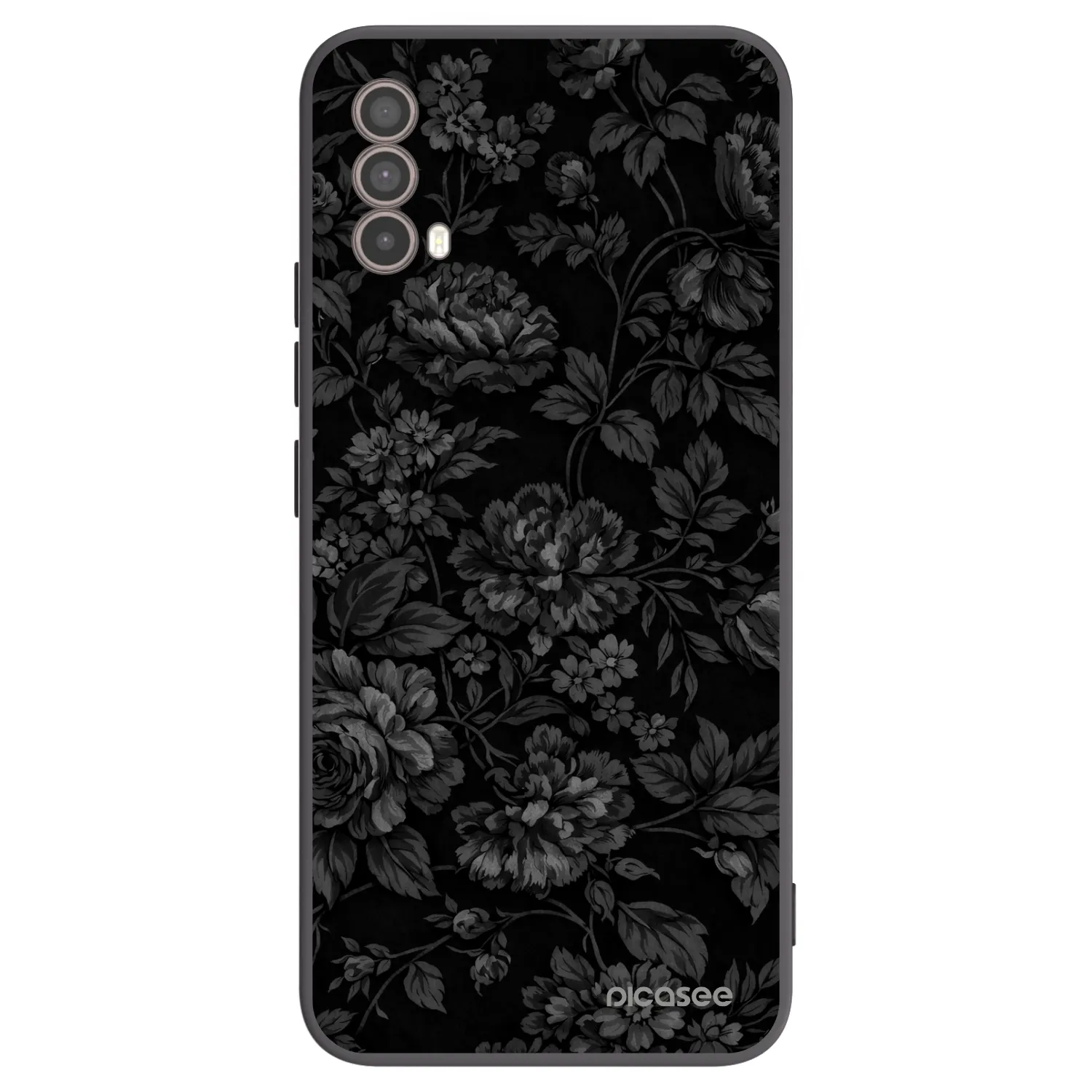 Picasee silikónový čierny obal pre Motorola Moto E40 - Dark Romance