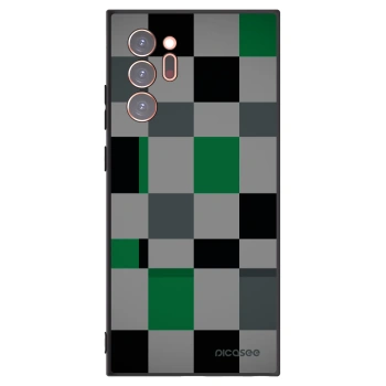 Picasee silikónový čierny obal pre Samsung Galaxy Note 20 Ultra - Block Grid