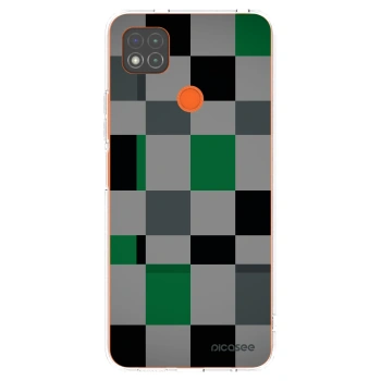 Picasee silikónový prehľadný obal pre Xiaomi Redmi 9C - Block Grid