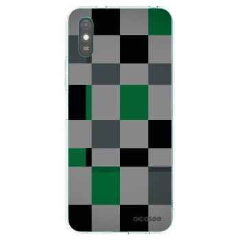 Picasee silikónový prehľadný obal pre Xiaomi Redmi 9A - Block Grid