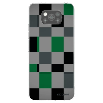 Picasee silikónový čierny obal pre Xiaomi Poco X3 - Block Grid