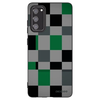 Picasee silikónový čierny obal pre Samsung Galaxy S20 FE - Block Grid