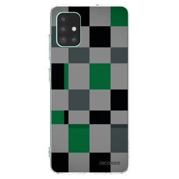 Picasee silikónový prehľadný obal pre Samsung Galaxy M51 M515F - Block Grid