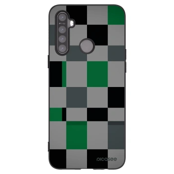 Picasee silikónový čierny obal pre Realme 6i - Block Grid