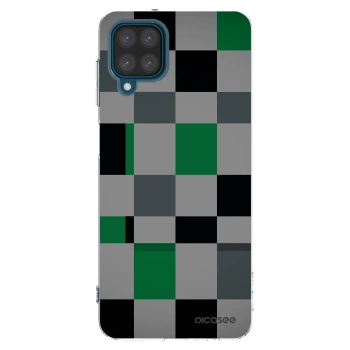 Picasee silikónový prehľadný obal pre Samsung Galaxy A12 A125F - Block Grid