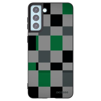 Picasee silikónový čierny obal pre Samsung Galaxy S21+ 5G G996F - Block Grid