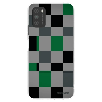 Picasee silikónový prehľadný obal pre Xiaomi Poco M3 - Block Grid