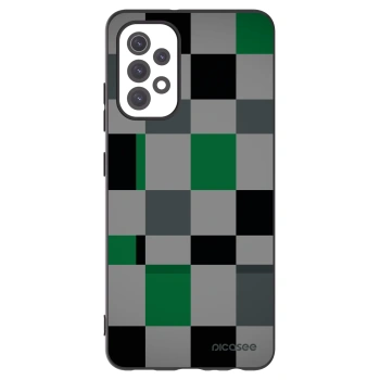 Picasee silikónový čierny obal pre Samsung Galaxy A32 5G A326B - Block Grid