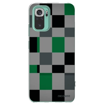 Picasee silikónový prehľadný obal pre Xiaomi Redmi Note 10 Pro - Block Grid