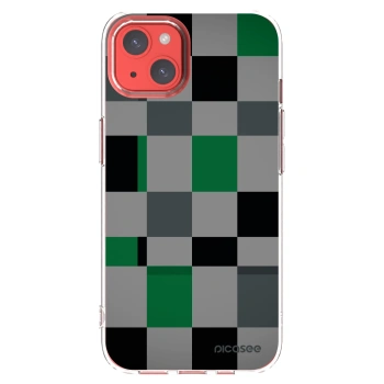 Picasee silikónový prehľadný obal pre Apple iPhone 13 - Block Grid