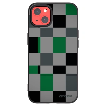 Picasee silikónový čierny obal pre Apple iPhone 13 - Block Grid
