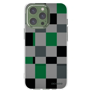 Picasee silikónový prehľadný obal pre Apple iPhone 13 Pro - Block Grid