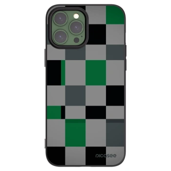 Picasee silikónový čierny obal pre Apple iPhone 13 Pro Max - Block Grid